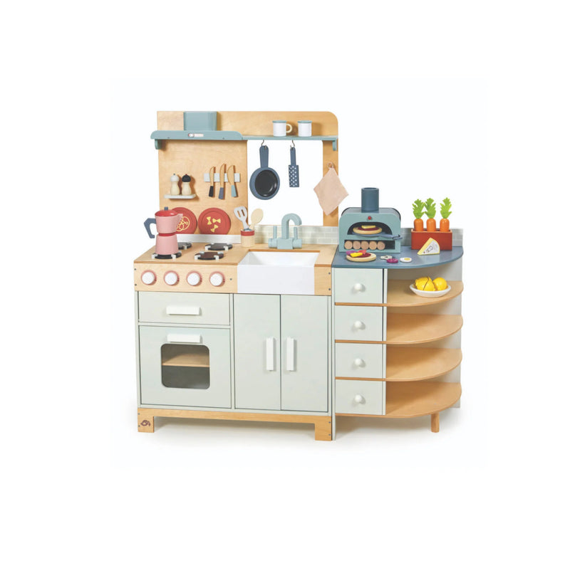 Baby Station Kit cozinha com forno de pizza mais geladeira byside